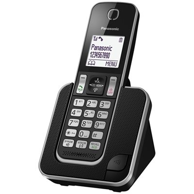 Telefon PANASONIC KX-TGD310FXB, bežični, crni
