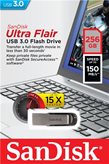 Memorija USB 3.0 FLASH DRIVE, 256 GB, SANDISK Ultra Flair, SDCZ73-256G-G46