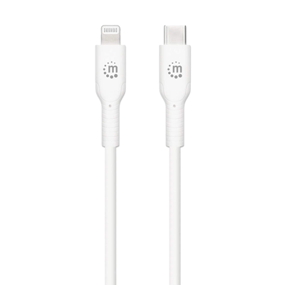 Kabel MANHATTAN, USB-C (M) na Lightning (M), bijeli, 2m