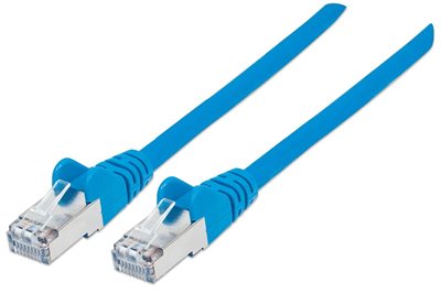 Kabel INTELLINET, patch CAT6, SFTP, plavi, 0.5m