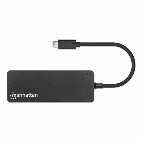 USB HUB MANHATTAN, 7-portni USB 3.2 Gen1, USB-C, crni