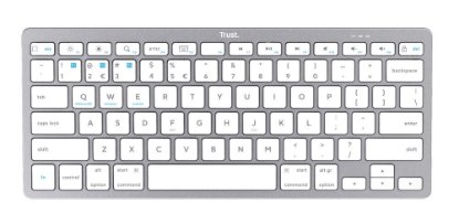 Tipkovnica TRUST Basics, bluetooth, US layout, srebrna