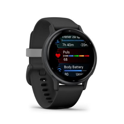 Pametni sat GARMIN Vivoactive 5, senzor otkucaja, GPS, crni/crni remen