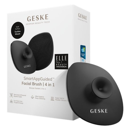 Četka za lice GESKE Facial Brush, 4u1, s držačem, siva