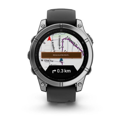 Pametni sat GARMIN Fenix E, 47mm, AMOLED, multisport, srebrni/crni remen