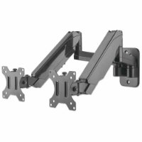 Stalak za monitor MANHATTAN 461627, za dva monitora, zidni, 17" do 32", crni