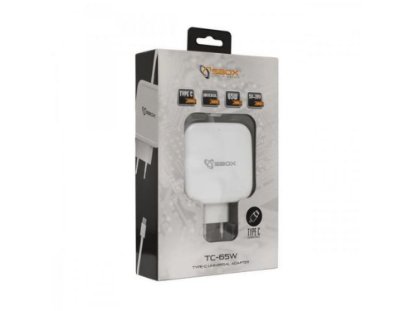Punjač za laptop SBOX TC-65W, USB-C, 65W, univerzalni