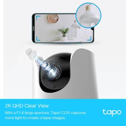 Mrežna nadzorna kamera TP-LINK Tapo C225, 2K 360°, unutarnja, WiFi, senzor