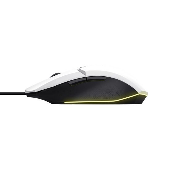 Miš TRUST GXT 109W Felox, RGB, optički, 6400dpi, bijeli