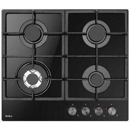 RABLJENI - Ugradbena ploča AMICA DP 6413 LZBG, plinska, , 60 cm, 4 plamenika, staklokeramika, crna