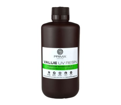 Smola za 3D printer PRIMA CREATOR Water Washable UV Resin, 500ml, prozirna zelena