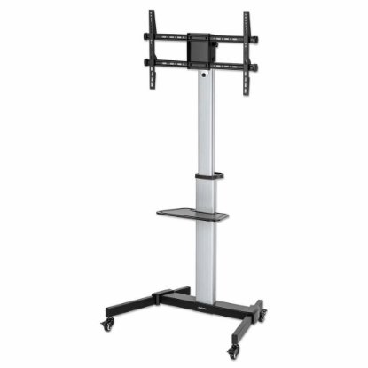 Nosač za TV MANHATTAN 462327, 37" - 86", 50kg, podni, mobilni, srebrno-crni