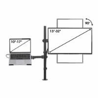 Stalak za monitor i laptop MANHATTAN 462136, stolni, 13" do 32", za monitor+laptop, crni