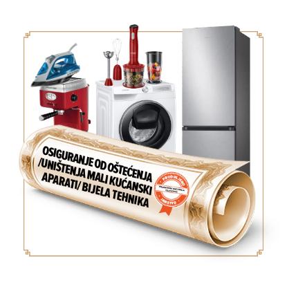 Osiguranje od oštećenja / uništenja za male kućanske aparate / bijelu tehniku u trajanju od 24 mjeseci - vrijednosti uređaja 245,55-497,71 €