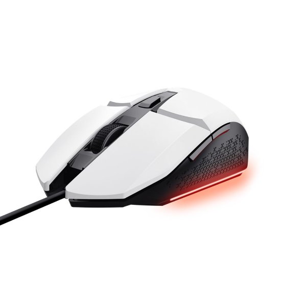 Miš TRUST GXT 109W Felox, RGB, optički, 6400dpi, bijeli