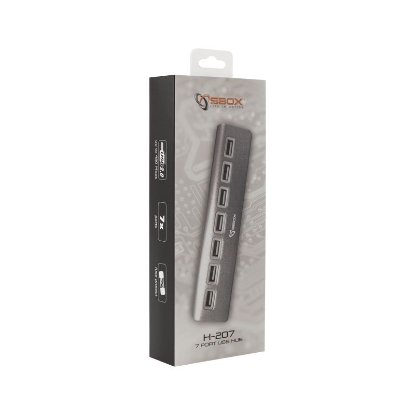 USB HUB SBOX H-207, 7-portni USB 2.0, bijeli