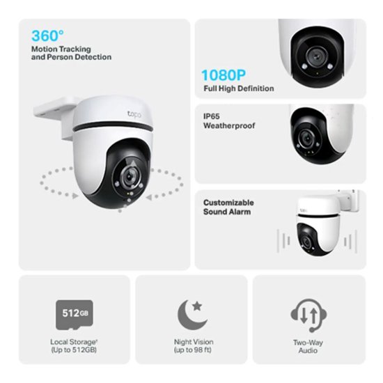 Mrežna nadzorna kamera TP-LINK Tapo C500, 1080p, vanjska, WiFi, senzor pokreta, noćno snimanje