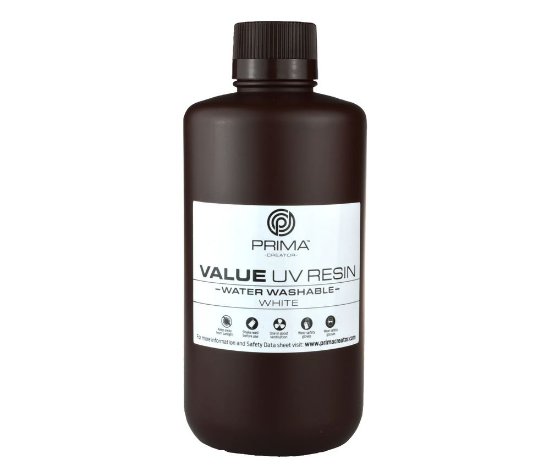 Smola za 3D printer PRIMA CREATOR Water Washable UV Resin, 500ml, bijela