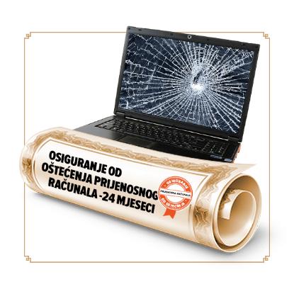 Osiguranje od oštećenja laptopa u trajanju od 24 mjeseci - vrijednosti uređaja 2986,27-4977,11 €