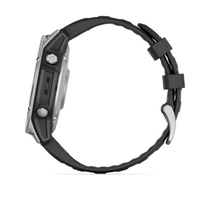 Pametni sat GARMIN Fenix E, 47mm, AMOLED, multisport, srebrni/crni remen