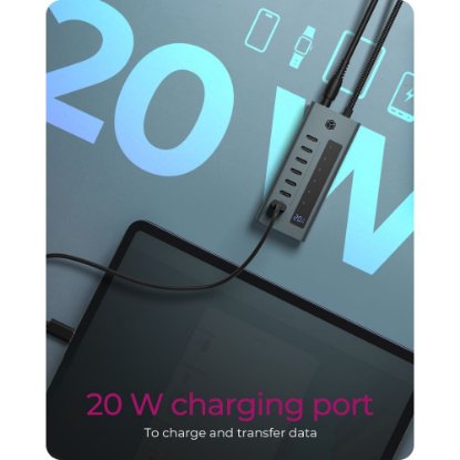 USB HUB ICY BOX IB-HUB1457-C31, USB-C na 7x USB-C 3.2 Gen 2
