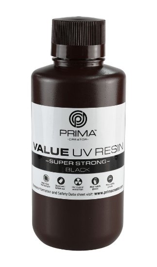 Smola za 3D printer PRIMA CREATOR Super Strong UV Resin, 500ml, crna