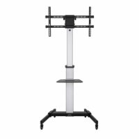 Nosač za TV MANHATTAN 462327, 37" - 86", 50kg, podni, mobilni, srebrno-crni