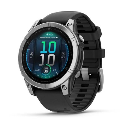 Pametni sat GARMIN Fenix E, 47mm, AMOLED, multisport, srebrni/crni remen