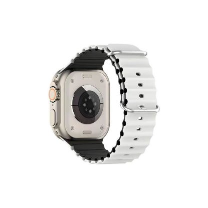Zamjenski remen BELINE Silicone Waves za Apple Watch 42/44/45/49mm, bijelo-crni