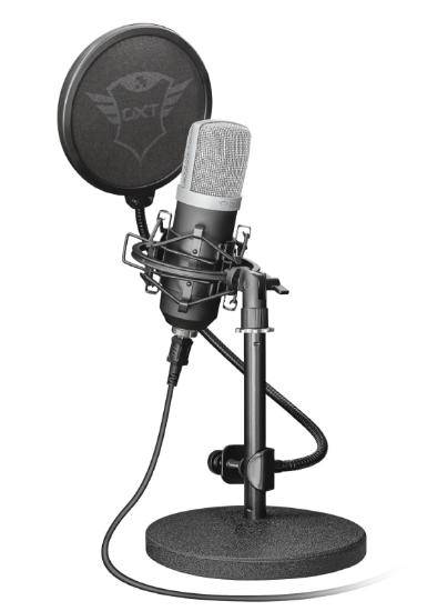 Mikrofon TRUST GXT 252 Emita, streaming, stolni, crni