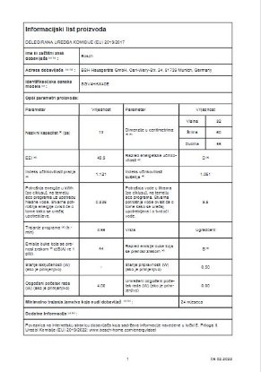 Ugradbena perilica posuđa BOSCH SGV4HAX40E, 60 cm, 13 kompleta, energetski razred D