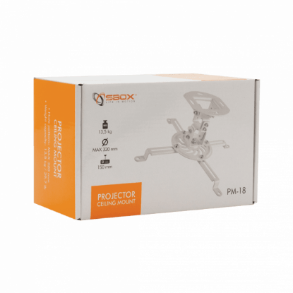 Nosač za projektor SBOX PM-18, do 13.5kg, stropni, bijeli