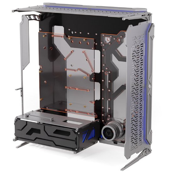 Kućište SINGULARITY COMPUTERS Spectre 3.0, E-ATX, prozor, kaljeno staklo, srebrno, bez napajanja