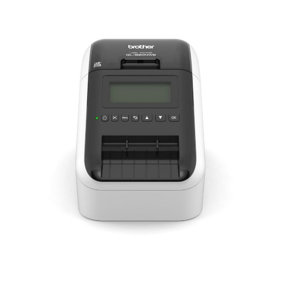 Pisač za naljepnice BROTHER QL-820NWB, crni i crveni ispis, LCD, WIFI, USB, bijeli