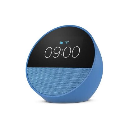Pametni zvučnik AMAZON Echo Spot, integrirana budilica i sat, plavi