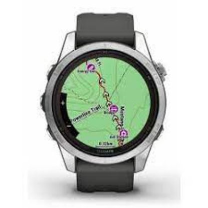 Pametni sat GARMIN Fenix 7S Pro Solar, HR, GPS, multisport, srebrni/grafitno sivi remen