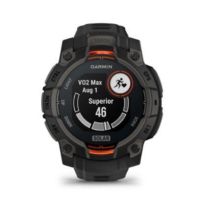 Pametni sat GARMIN Instinct 3 Solar 45mm, GPS, HR, pametne obavijesti, crni