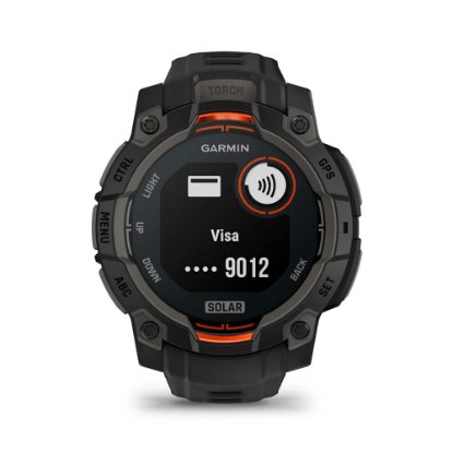 Pametni sat GARMIN Instinct 3 Solar 45mm, GPS, HR, pametne obavijesti, crni