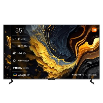 QLED TV 85" XIAOMI Max 85, Google TV, 4K UHD, USB, LAN, Wi-Fi, BT, crni, energetski razred G, Soundbar XIAOMI 2.0 EU S22E