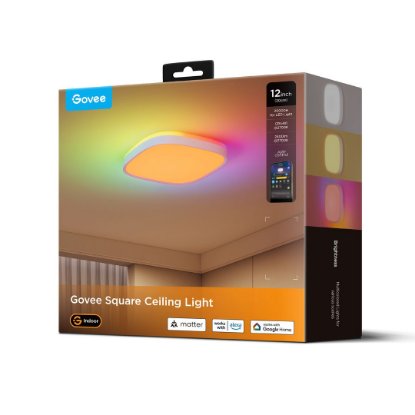 Stropna svjetiljka GOVEE RGBWW + RGBIC Square Smart Ceiling Light, 12"