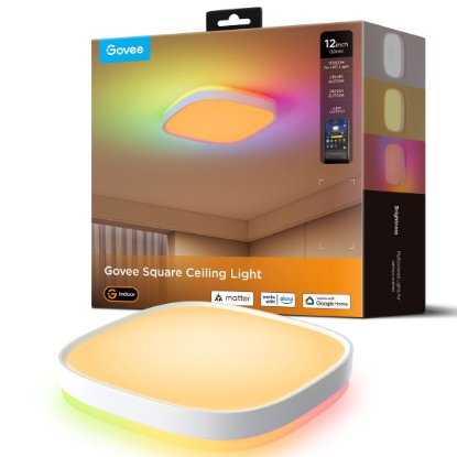 Stropna svjetiljka GOVEE RGBWW + RGBIC Square Smart Ceiling Light, 12"