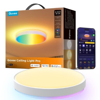 Stropna svjetiljka GOVEE RGBICWW + RGBICWW Round Smart Ceiling Light, 15"
