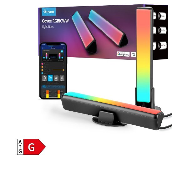 LED lampa GOVEE RGBICWW WiFi + Bluetooth Flow Plus Light Bars