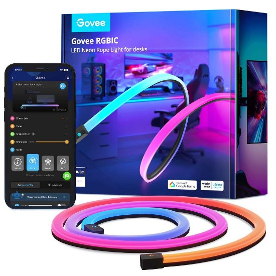 LED traka GOVEE RGBIC Led Neon Rope Light, za stol, 3M