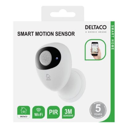 Senzor pokreta DELTACO SH-WS01, WiFi, bijelo-crni