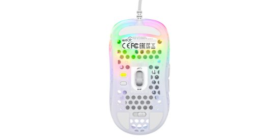 Miš XTRFY MZ1 - ZY'S Rail RGB, optički, 16000dpi, bijeli, USB