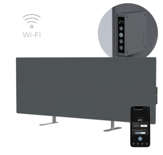 Grijalica AENO AGH0005S, infracrvena, konvektorska, 700 W, do 30 m2, WiFi kontrola, siva