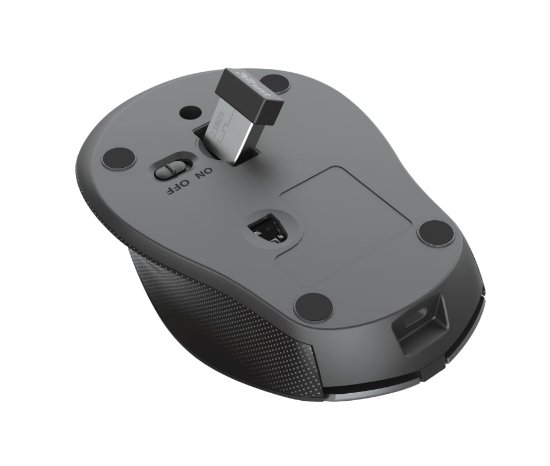 Miš TRUST Zaya Rechargeable, optički, 1600dpi, bežični, sivi