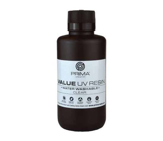 Smola za 3D printer PRIMA CREATOR Water Washable UV Resin, 1000ml, prozirna
