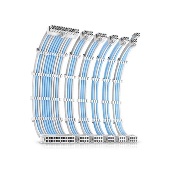 Produžni kablovi za napajanje ANTEC Sleeved Extension Cable Kit, bijelo-plavi